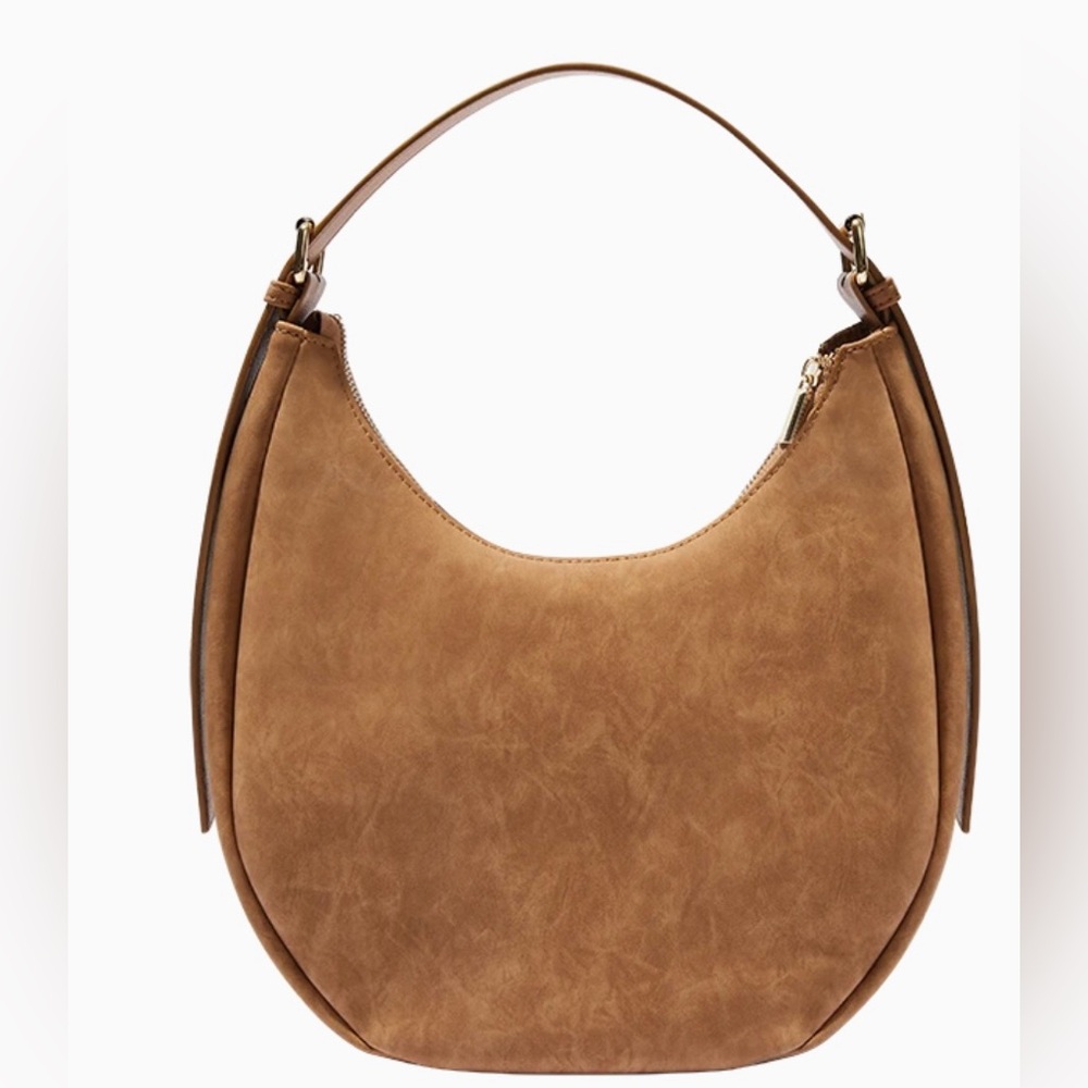 Brown Leather Hobo Shoulder Bag